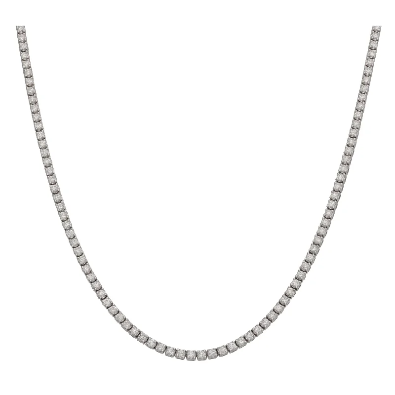 women's sophisticated necklace -18ct White Gold 5.76ct Diamond Fancy Necklace 16"