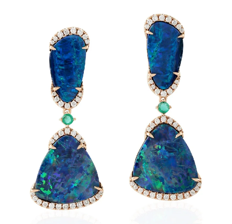 women's luxury sapphire earrings -Noble Opal Earrings