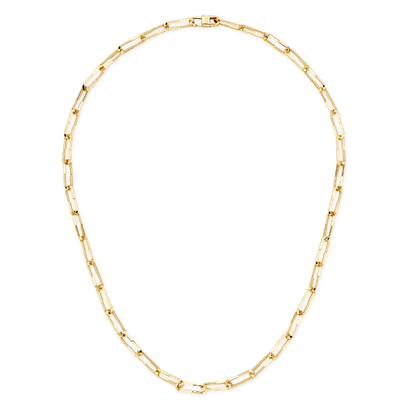 women's layered necklace -Gucci Link to Love 18ct Yellow Gold Paperchain Necklace