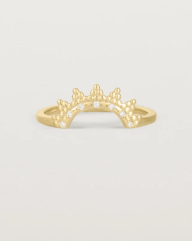 affordable vintage rings for women -Odine Diamond Crown Ring | Fit Ⅳ