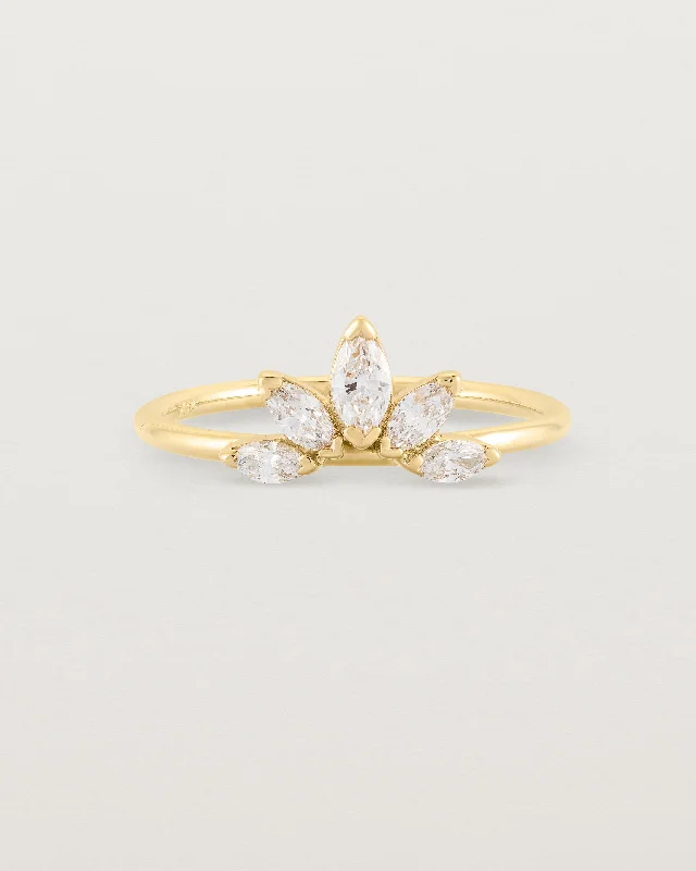 affordable vintage engagement rings for women -Sun Ring | Diamonds