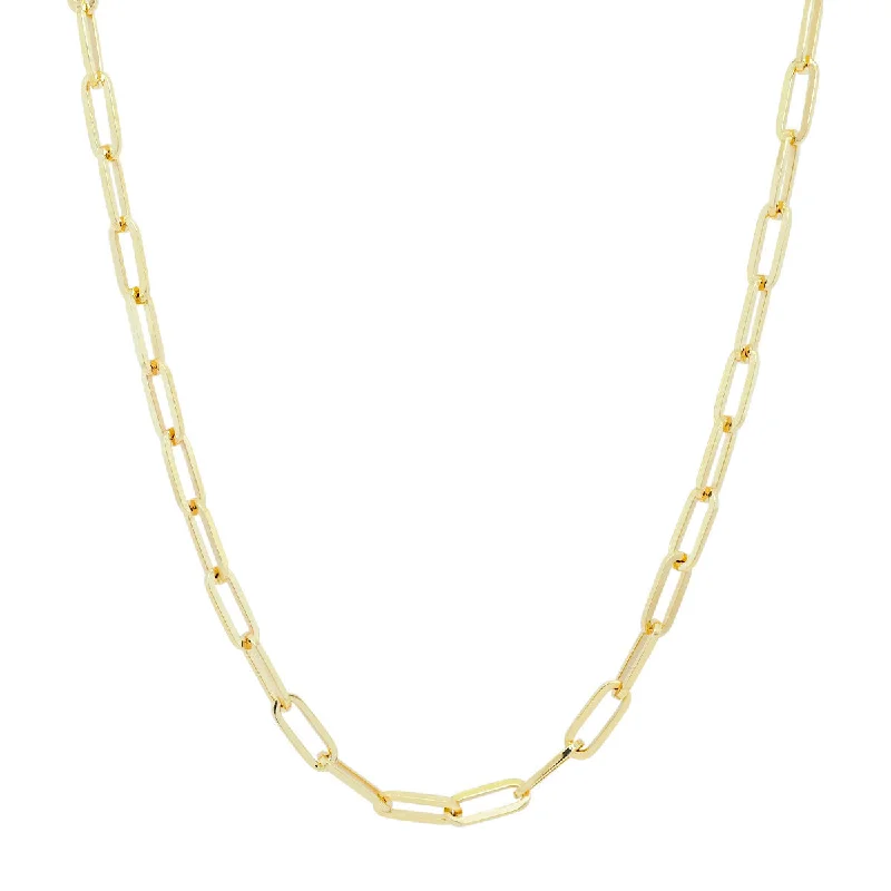 women's layered gold necklace -Solid Staple Necklace | 12.92 GMS