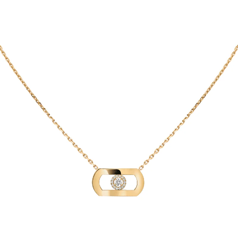 women's bar necklace -So Move 18ct Yellow Gold Diamond Set Necklace