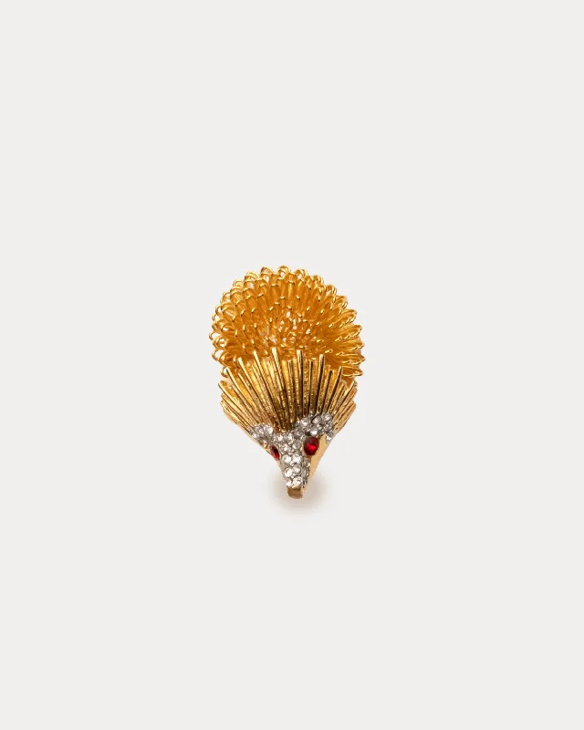 women's chunky ring -Hedgehog Ring Gold