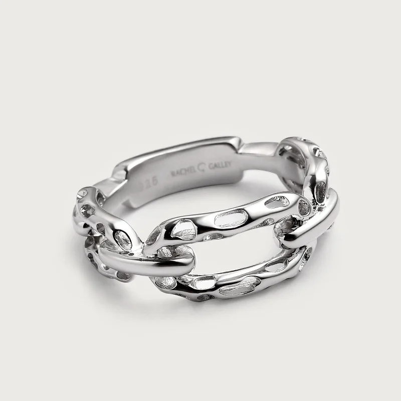 women's knot ring -Allegro Big Link Ring