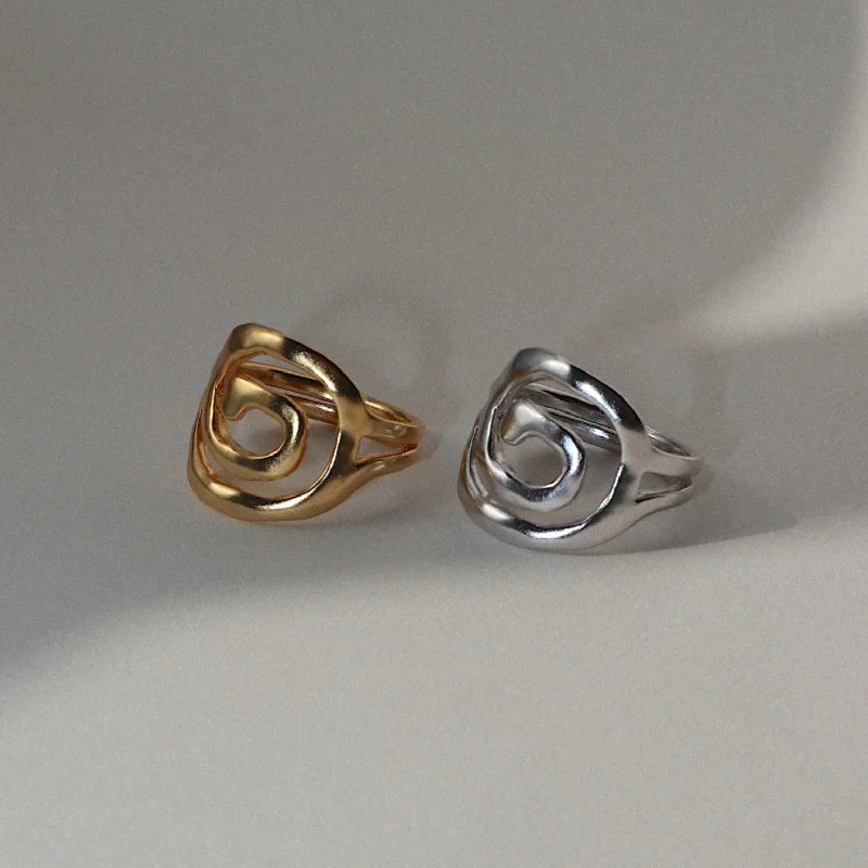 women's adjustable ring -'River' Swirl Ring