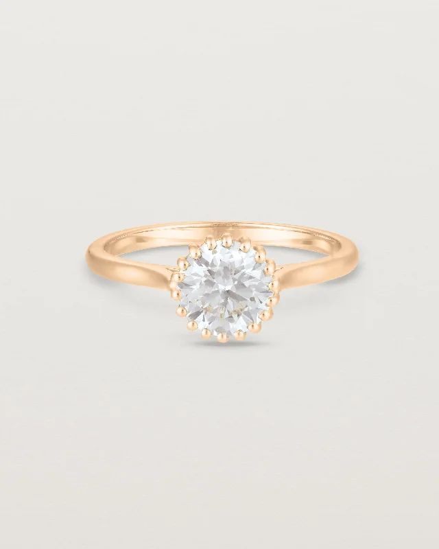 halo diamond engagement rings for women -Meroë Round Solitaire | Laboratory Grown Diamond