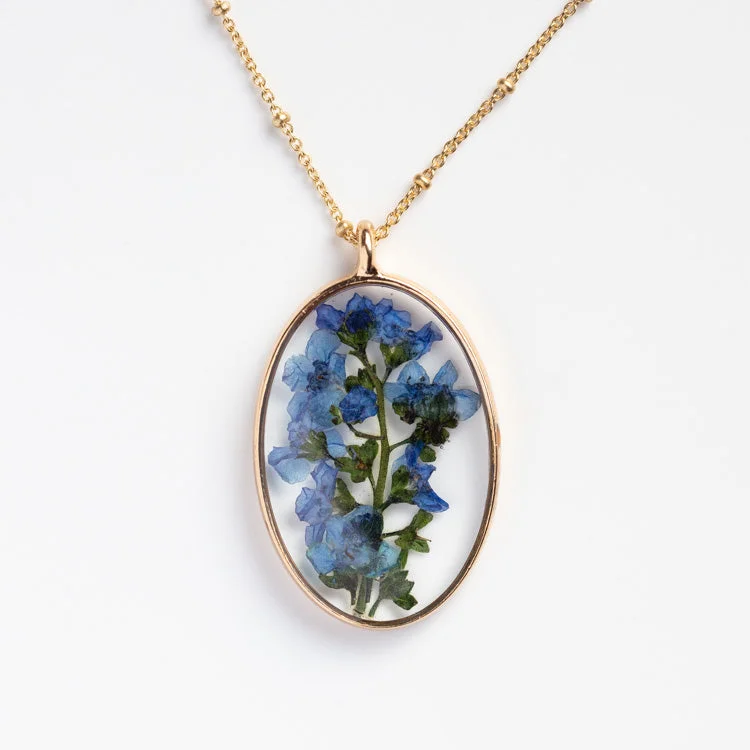 women's luxury necklace -Pressed Flower Necklace