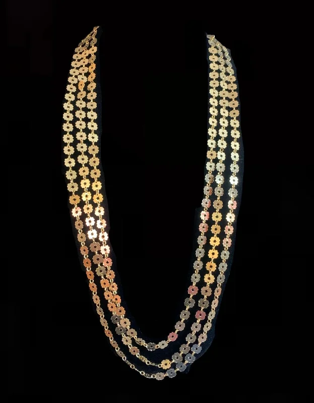 women's silver chain necklace -NS170 Chandan haar necklace  in gold plating  (READY TO SHIP   )