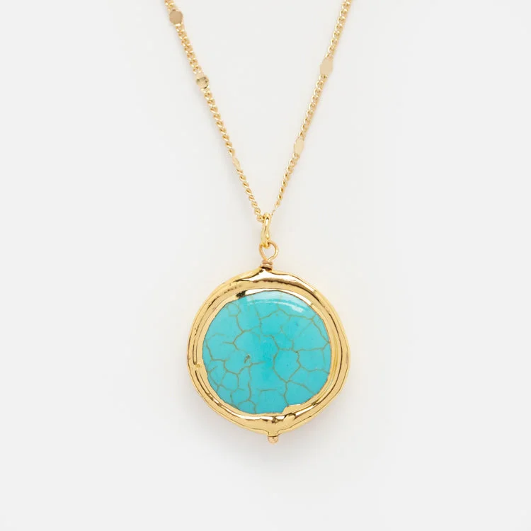 women's infinity necklace -Azzurro Turquoise Necklace