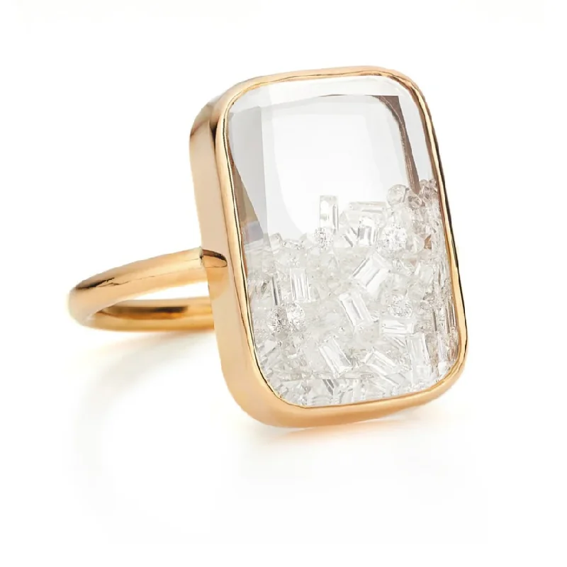 vintage gold engagement rings for women -Moritz Glik 'Ten Fourteen' Diamond Shaker Ring