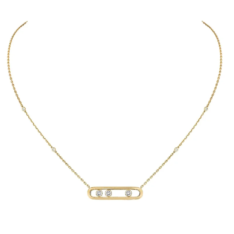 women's gold chain necklace -Move 18ct Yellow Gold Necklace