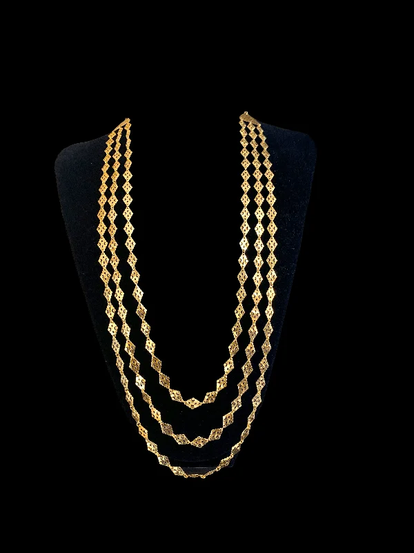 women's infinity diamond necklace -NS313 Chandan haar necklace  in gold plating  (READY TO SHIP)