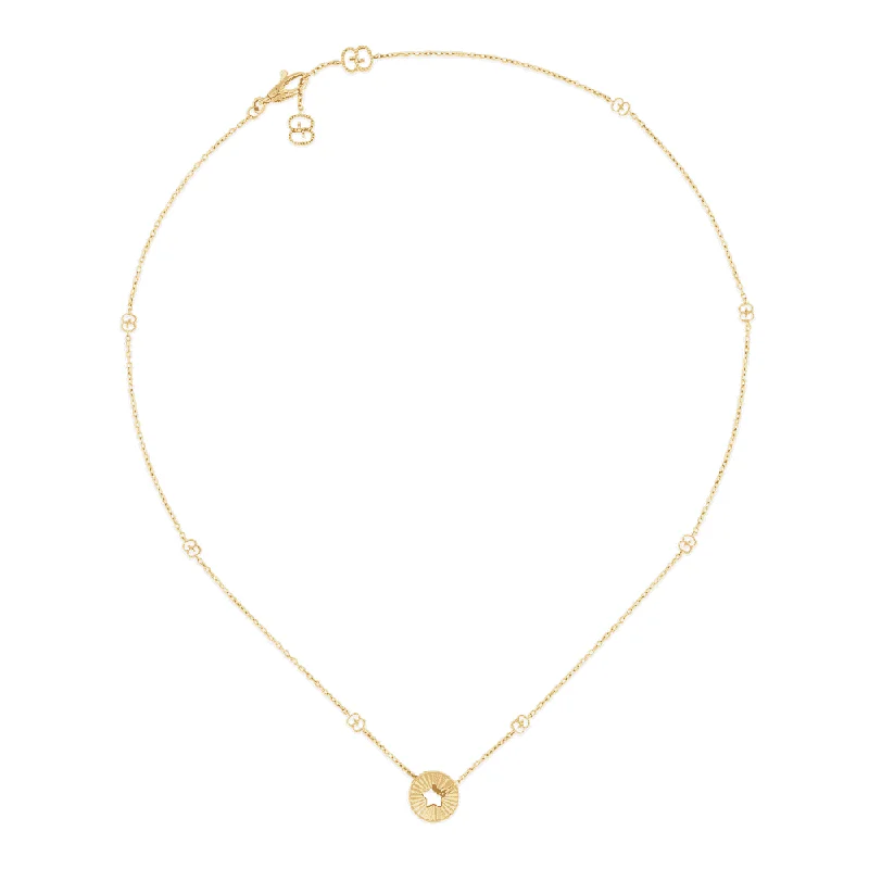 women's elegant necklace -Icon 18ct Yellow Gold Open Star Necklace