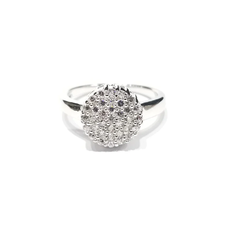 women's fashion statement ring -Round CZ Ring