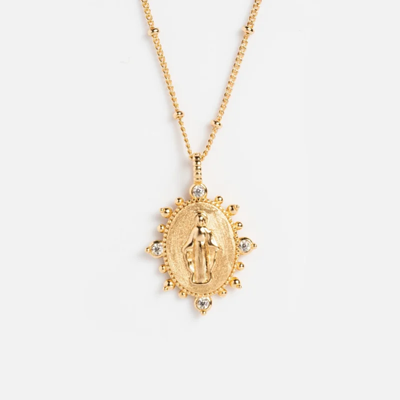 women's luxury pendant necklace -Lady Lourdes Pendant Necklace