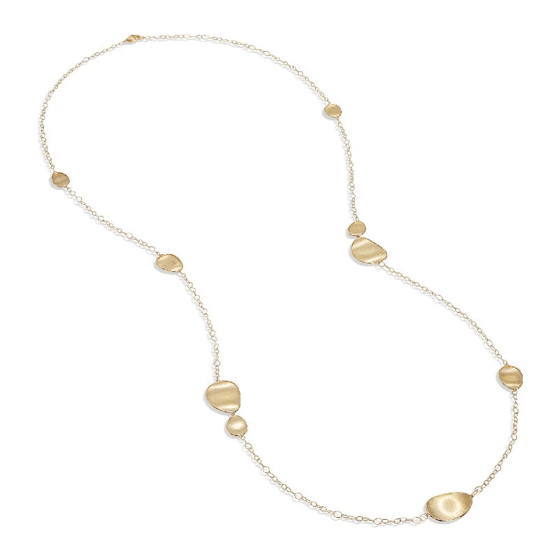 women's platinum diamond necklace -Lunaria 18ct Yellow Gold Sautoir Necklace