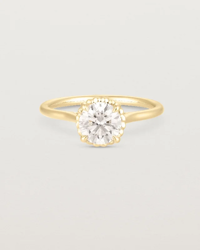 cushion cut engagement rings for women -Thea Round Solitaire | Laboratory Grown Diamond