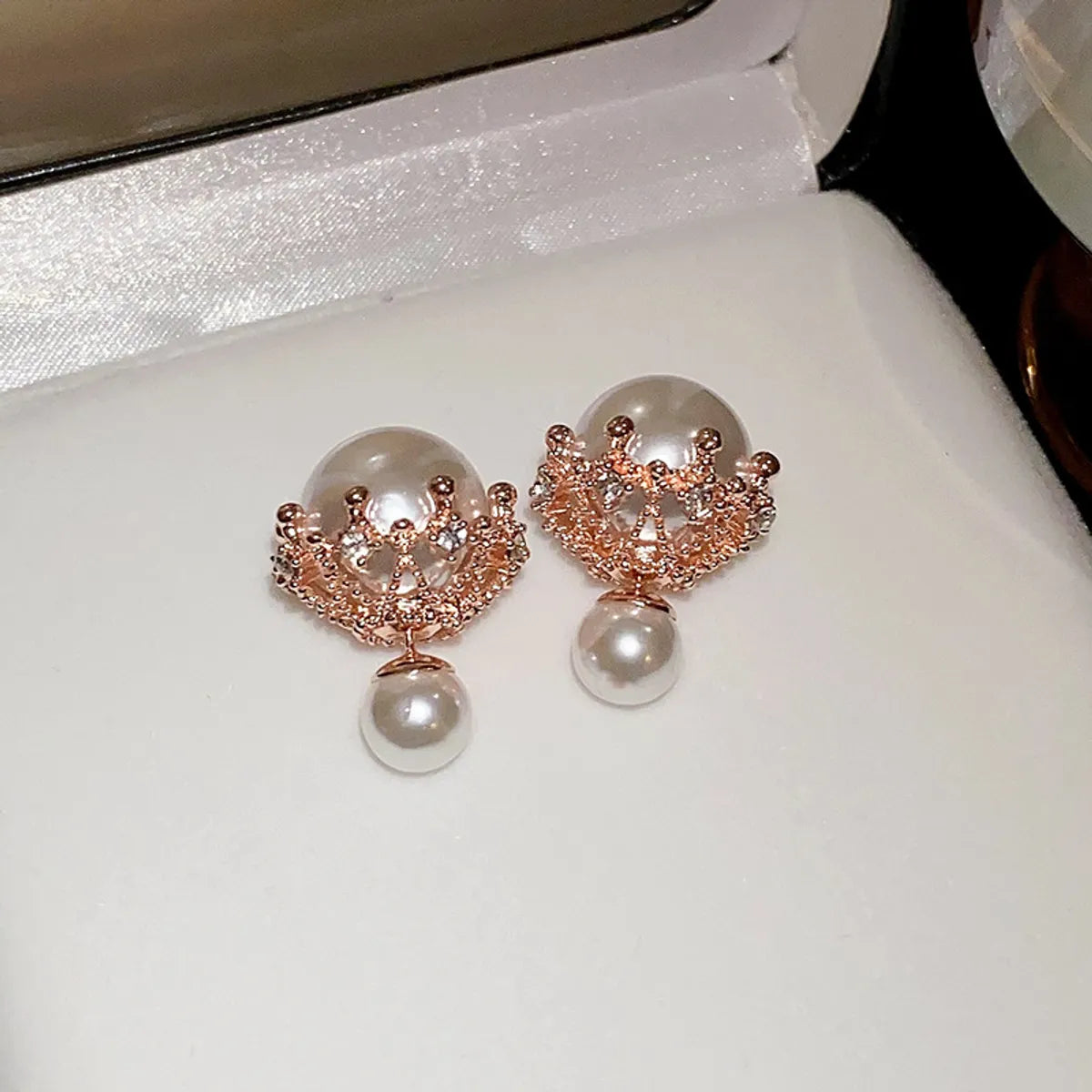 25# Silver Needle-Rose Gold Pearl