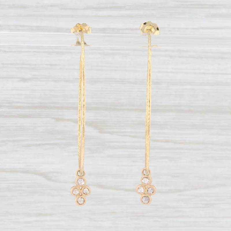 women's matching earrings -New Nina Nguyen Hoop Earrings Interchangeable Diamond Charms 18k Yellow Gold