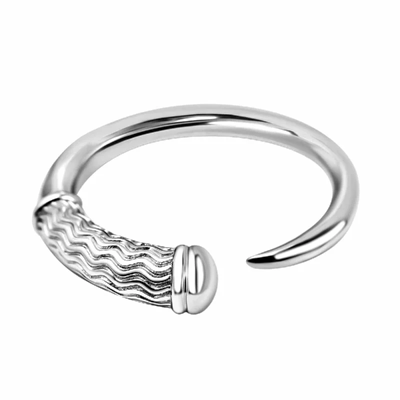 women's double band ring -Cherish - Zig-Zag Ring