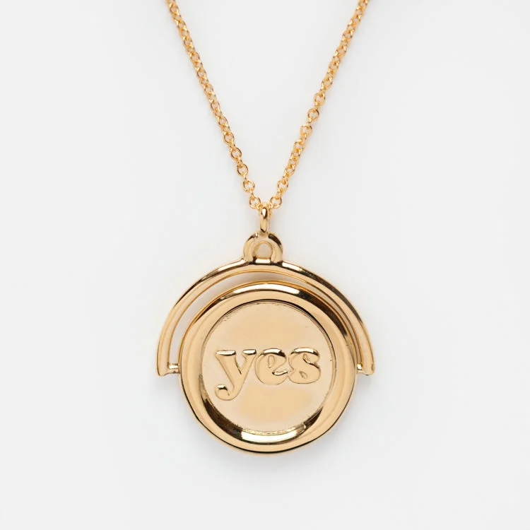 women's elegant gold necklace -Decider Spinner Necklace