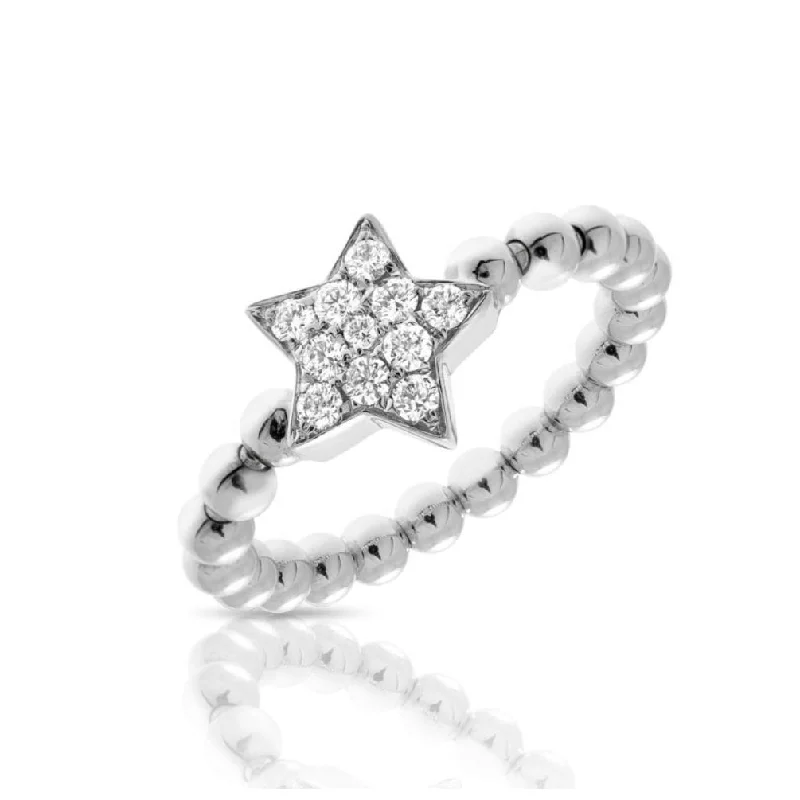 simple diamond engagement rings for women -Hulchi Belluni Diamond Star Stretch Ring