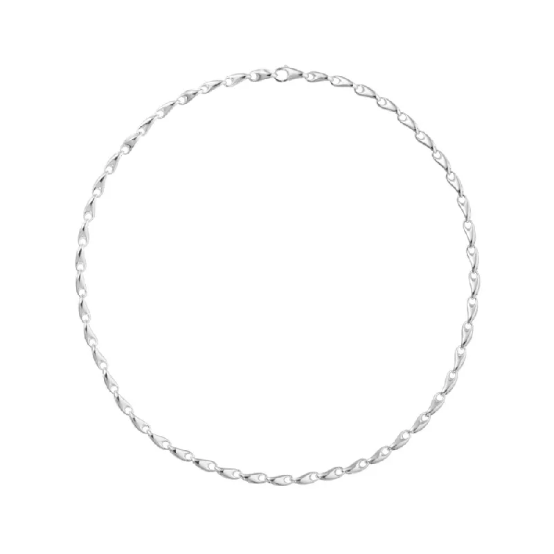 women's silver chain necklace -Reflect Link Sterling Silver Necklace