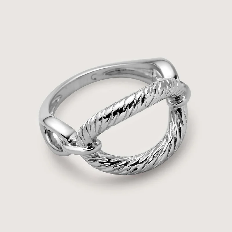 women's heart diamond ring -Ocean Link Ring