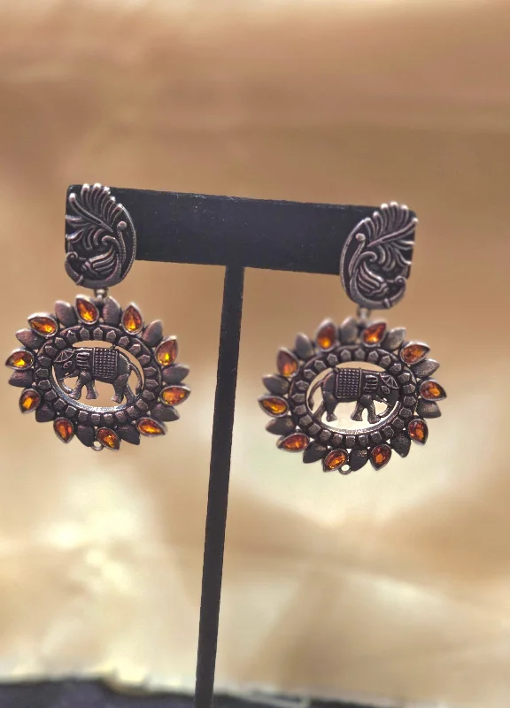 women's infinity earrings -Gorgeous Elephant Design Earrings