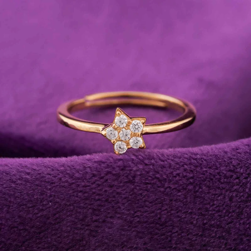 women's star ring -Golden Starry Stellar Ring