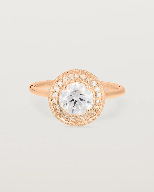 engagement rings with a vintage feel for women -Imogen Halo Ring | Laboratory Grown Diamonds