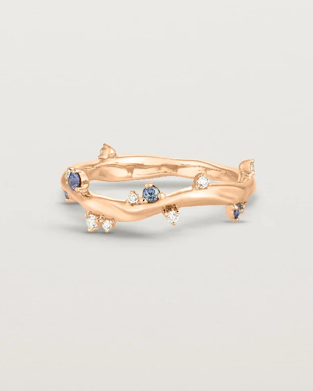 wedding and engagement rings for women -Ember Ring | Diamond & Ceylon Sapphire