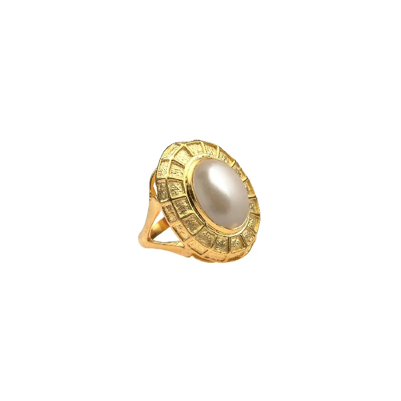 women's infinity diamond ring -Heather Ring Pearl