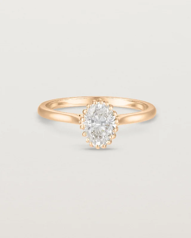 white gold engagement rings for women -Meroë Oval Solitaire | Laboratory Grown Diamond