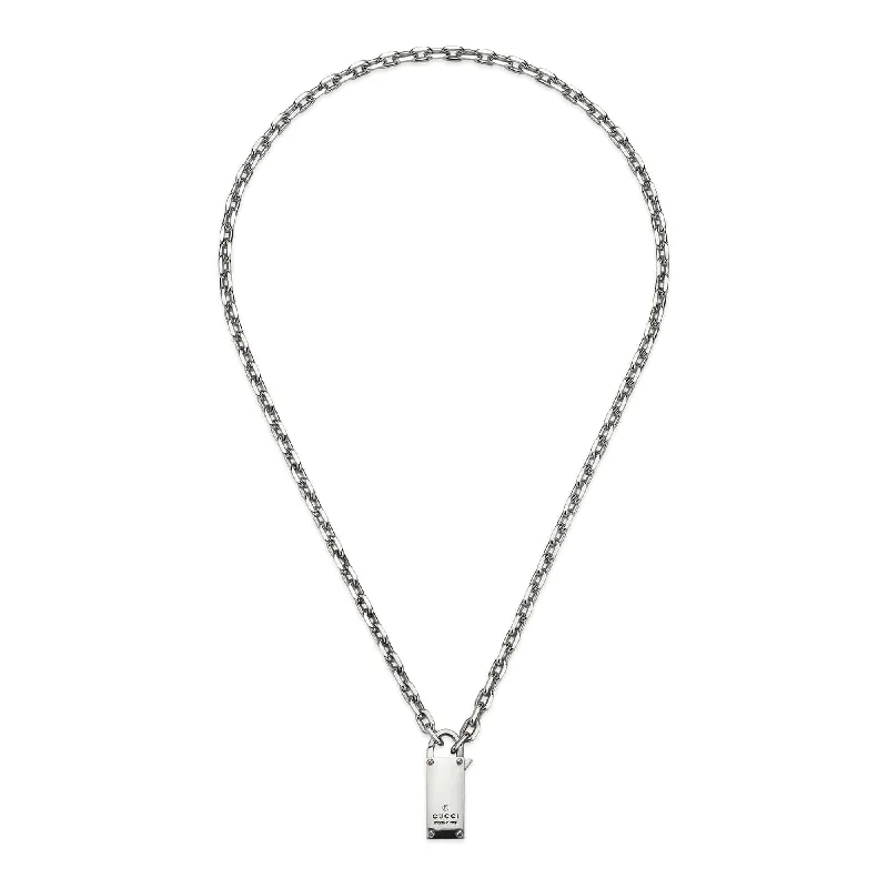 women's moon necklace -Trademark Sterling Silver Lock Necklace