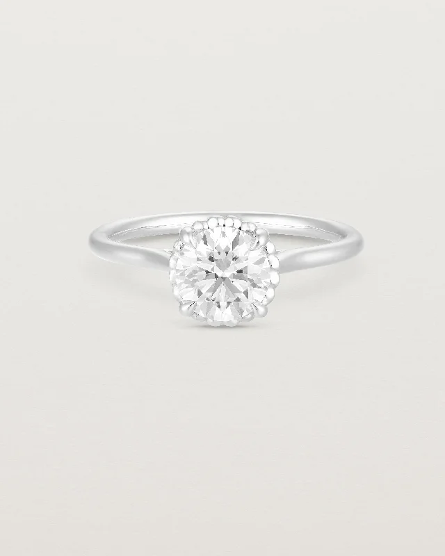 antique engagement rings for women -Thea Round Solitaire | Laboratory Grown Diamond