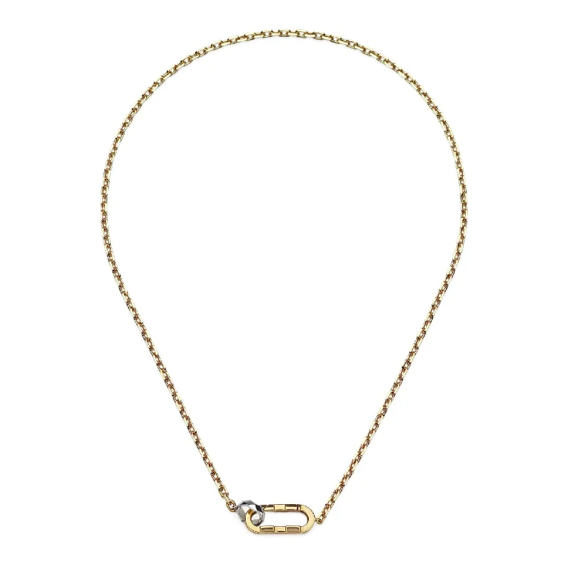 women's choker pendant necklace -Gucci Link to Love 18ct Yellow And White Gold Chain Necklace