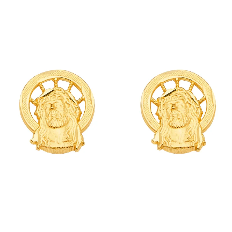 women's matching earrings -14K Jesus Earrings