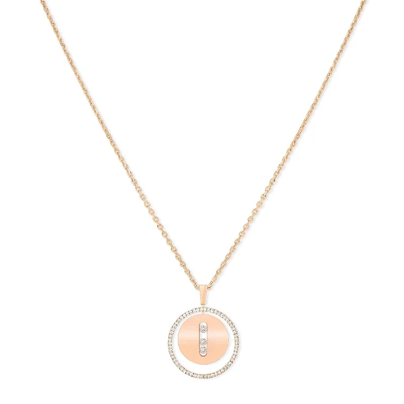 women's luxury necklace -Lucky Move 18ct pink gold diamond necklace