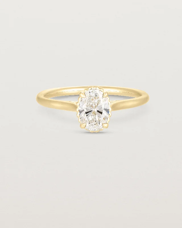 diamond engagement rings for women -Thea Oval Solitaire | Laboratory Grown Diamond