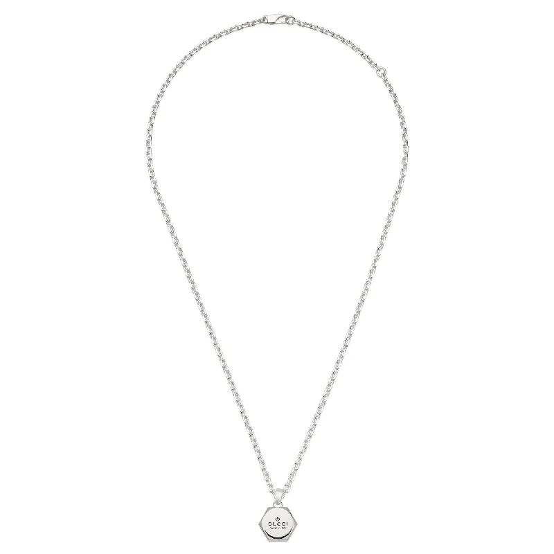 women's long necklace -Gucci Sterling Silver Trademark Necklace