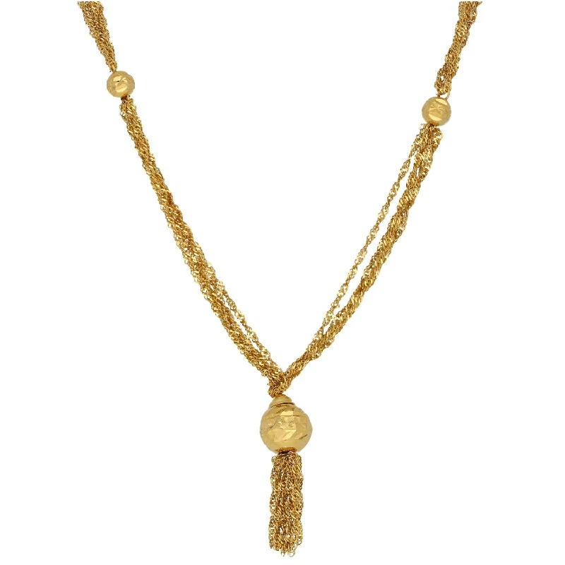 women's custom gemstone necklace -22ct Gold Fancy Necklace 20"