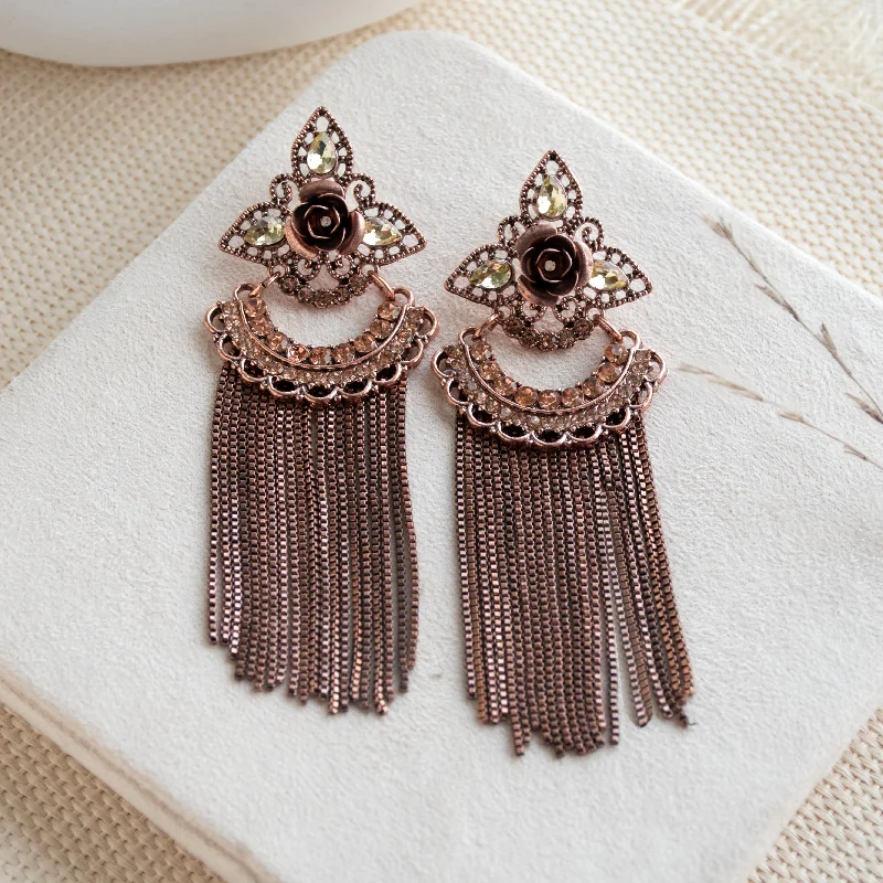 women's flower earrings -Mudslide Meadows Statement Earrings