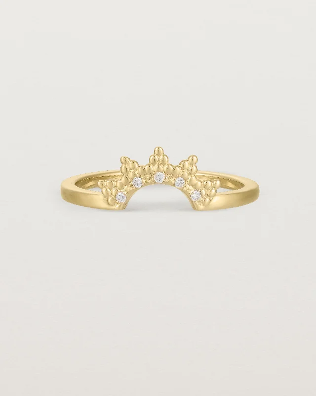 engagement rings with a modern twist for women -Odine Diamond Crown Ring | Fit Ⅰ