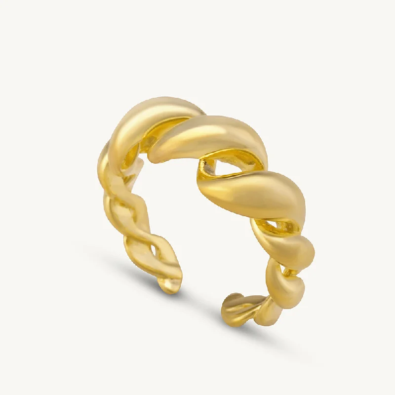 women's infinity diamond ring -Croissant Love Ring