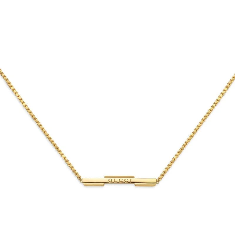 women's rose gold pendant necklace -Gucci Link to Love 18ct Yellow Gold Necklace