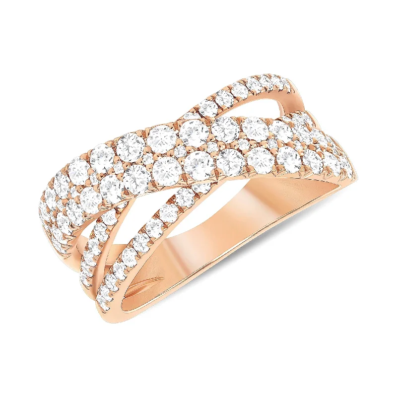 affordable designer engagement rings for women -Diamond X Cocktail Ring