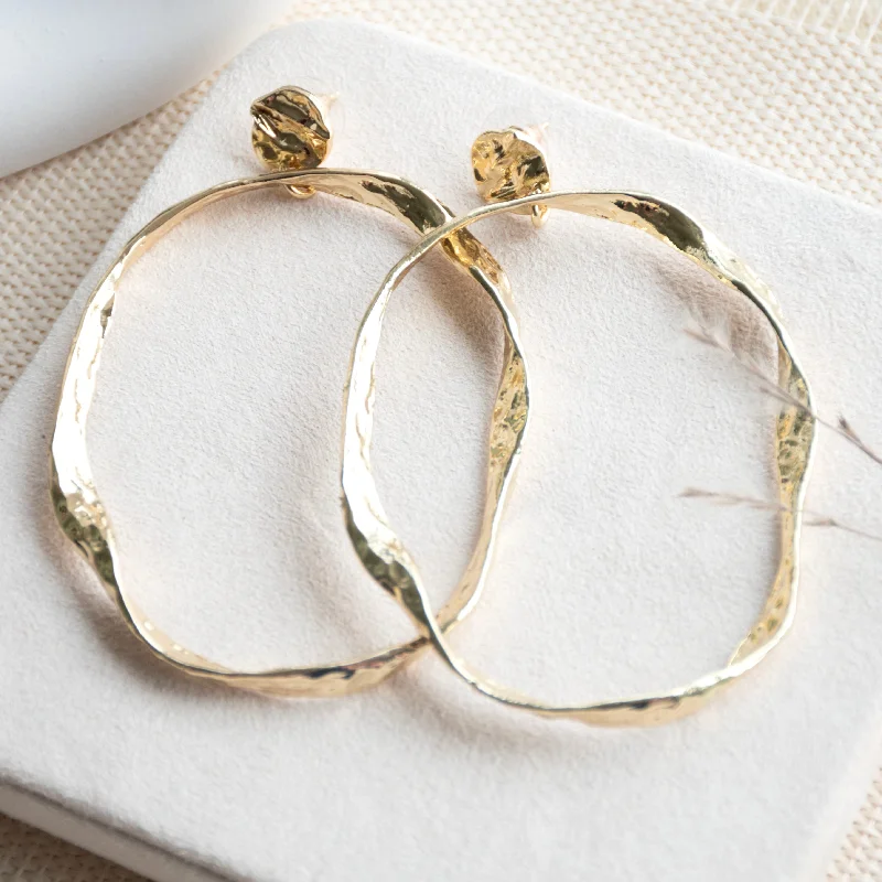 women's hoop gold earrings -Psychedelic Circlet Statement Earrings