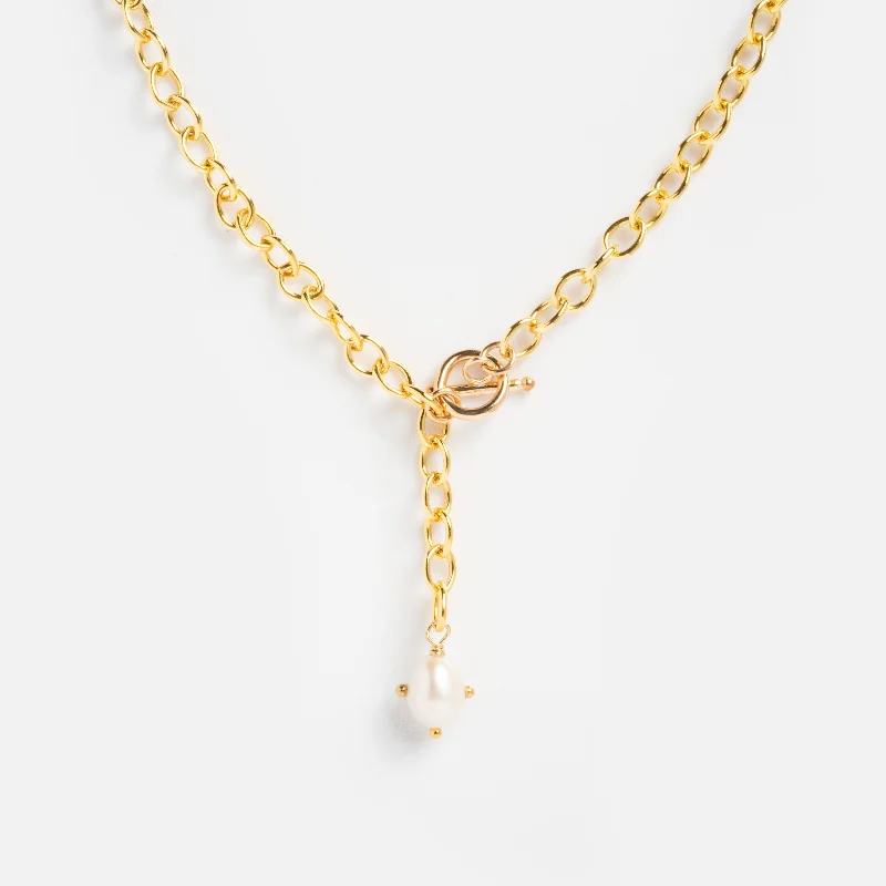 women's butterfly necklace -Celestial Pearl Lariat Necklace